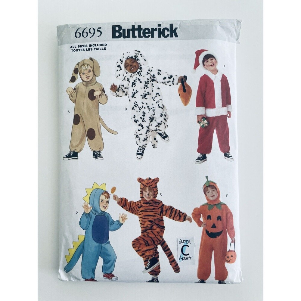 Butterick Sewing Pattern 6695 KIDS SANTA COSTUME Dress Up  Sz S-L